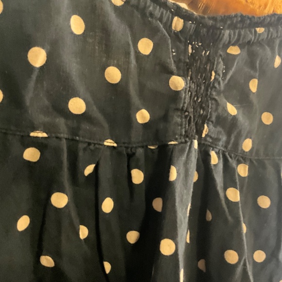 Dark navy Polk dots oversized button shirt M - Picture 4 of 9